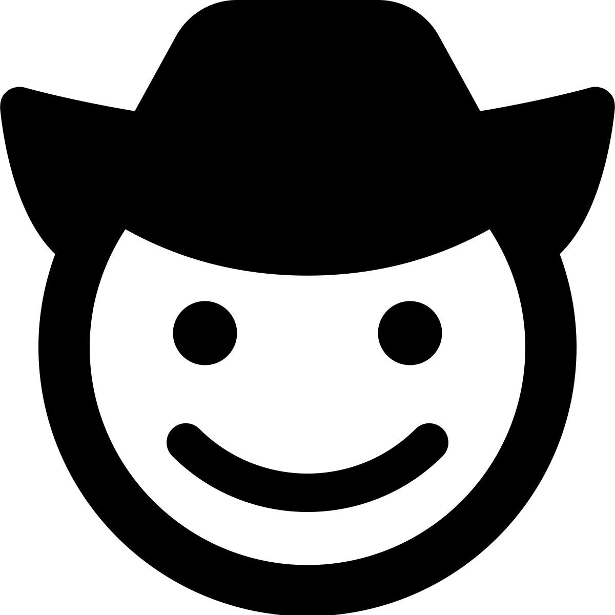 lächelnder cowboy icon