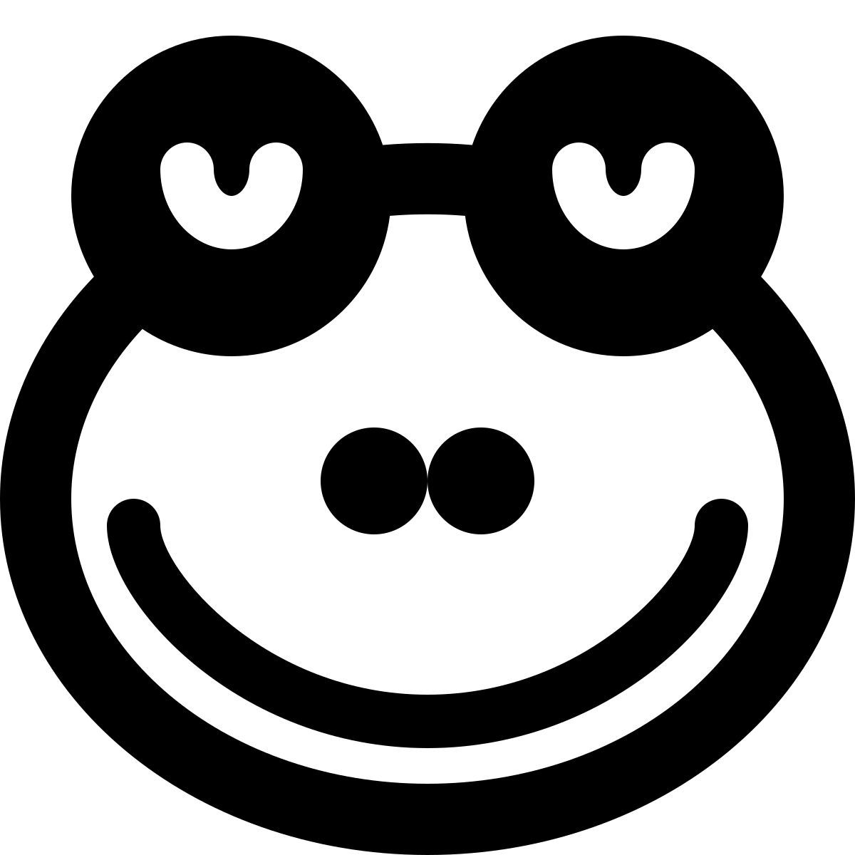 smiling toad emoticon with eyes closed pictorial representation icon