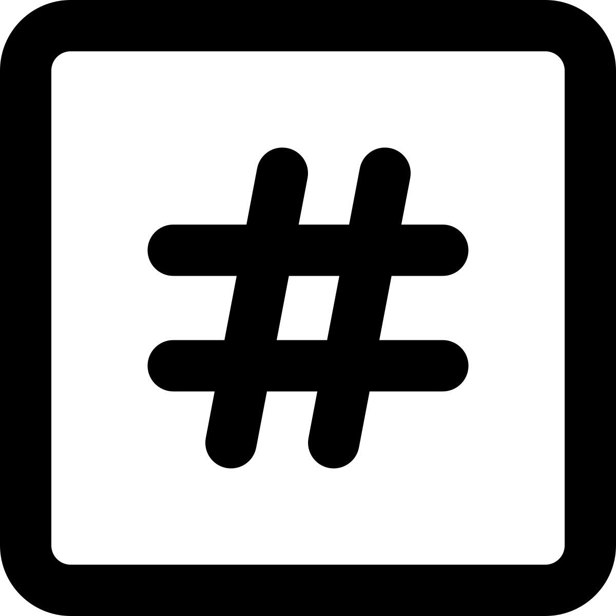 hashtag drop icon