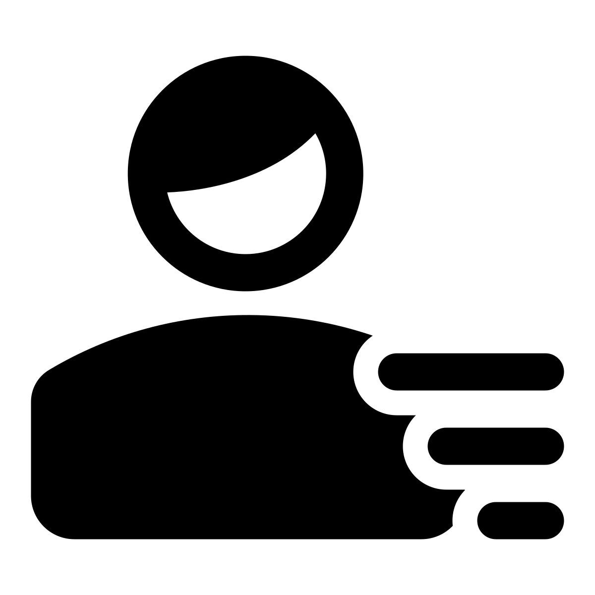 rechtsbündige benutzerliste icon