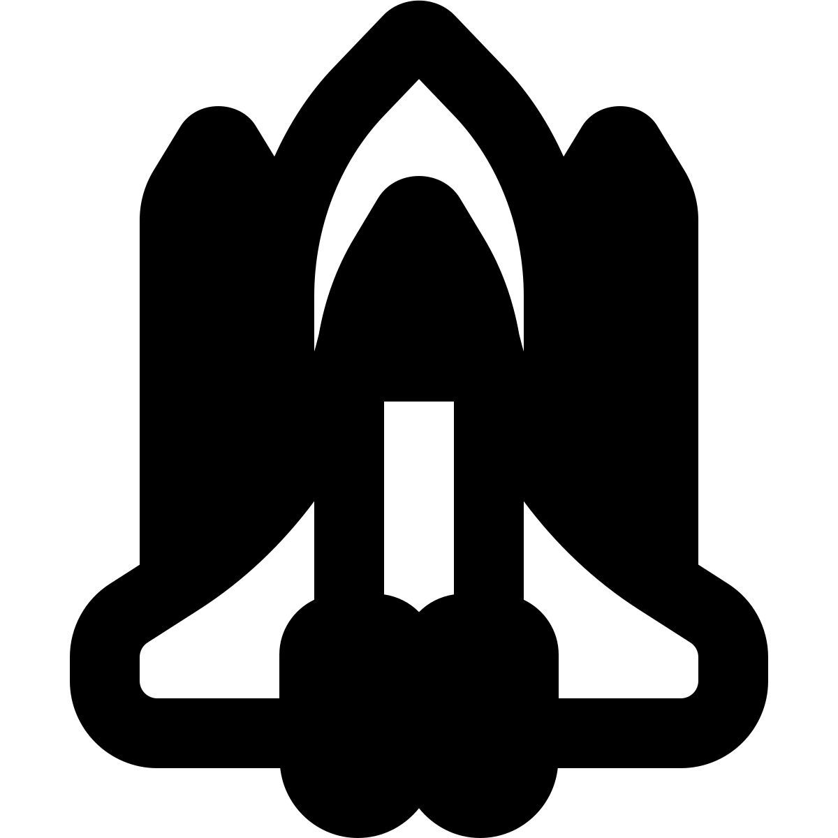 rocket with shuttle icon