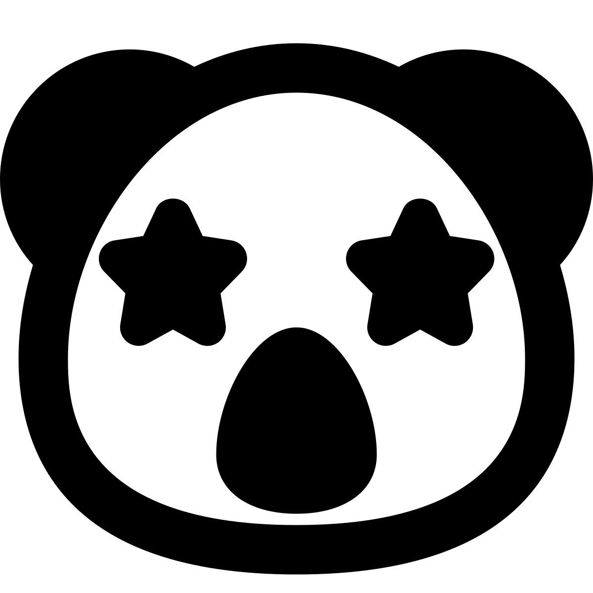 icon emoticon de estrela colada nos olhos de coala