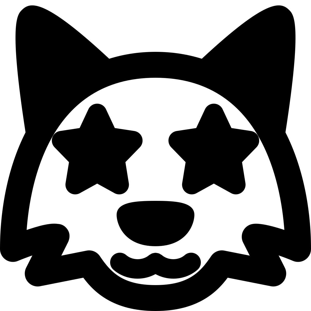 emoticon con stella incollata sugli occhi di una volpe selvatica icon