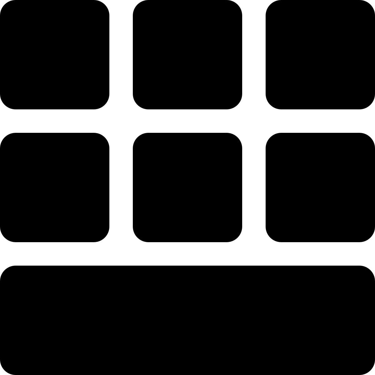 grille avec rangée inférieure icon