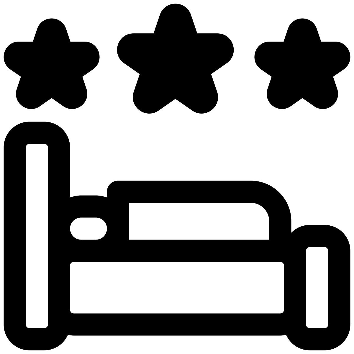 hotel a tre stelle icon