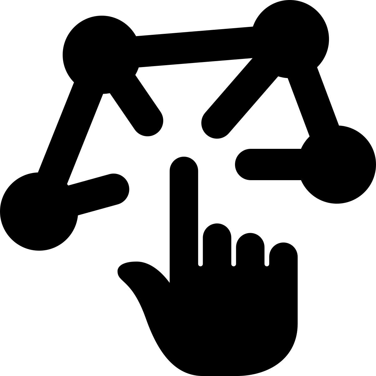 nœuds de réseau interactifs icon