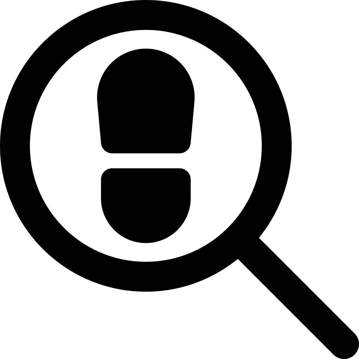 흰색 배경에 고립된 발자국 추적 icon