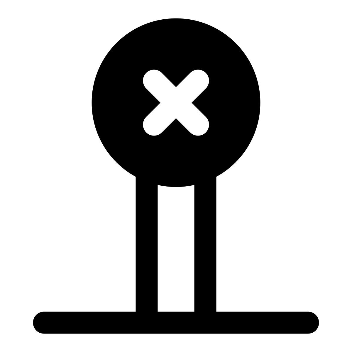 cross road sign icon