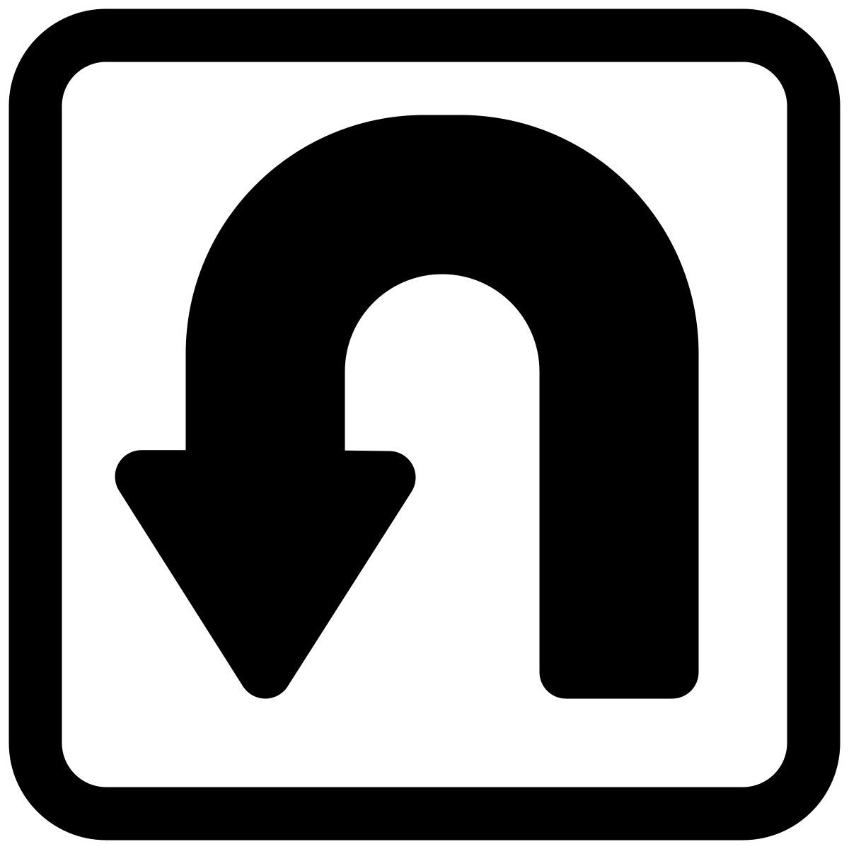 u turn icon
