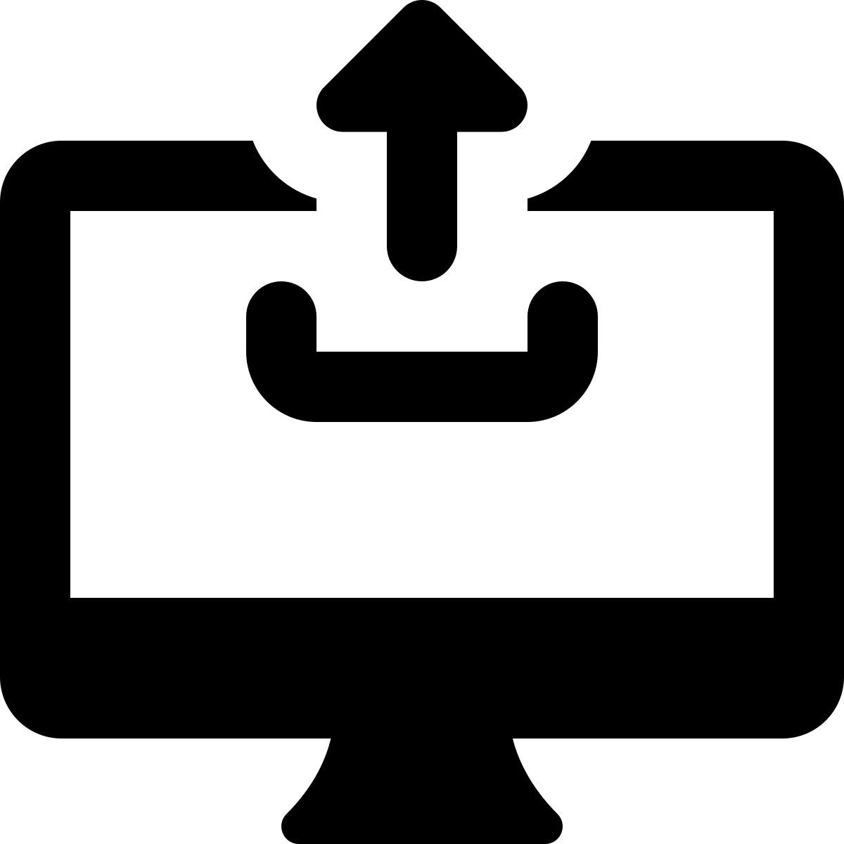 computer upload icon