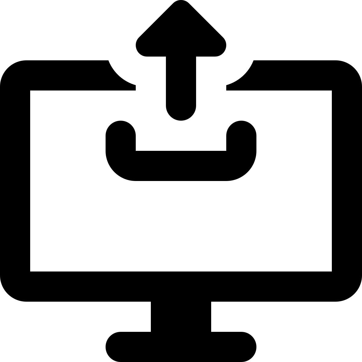 upload content online from personal computer layout icon