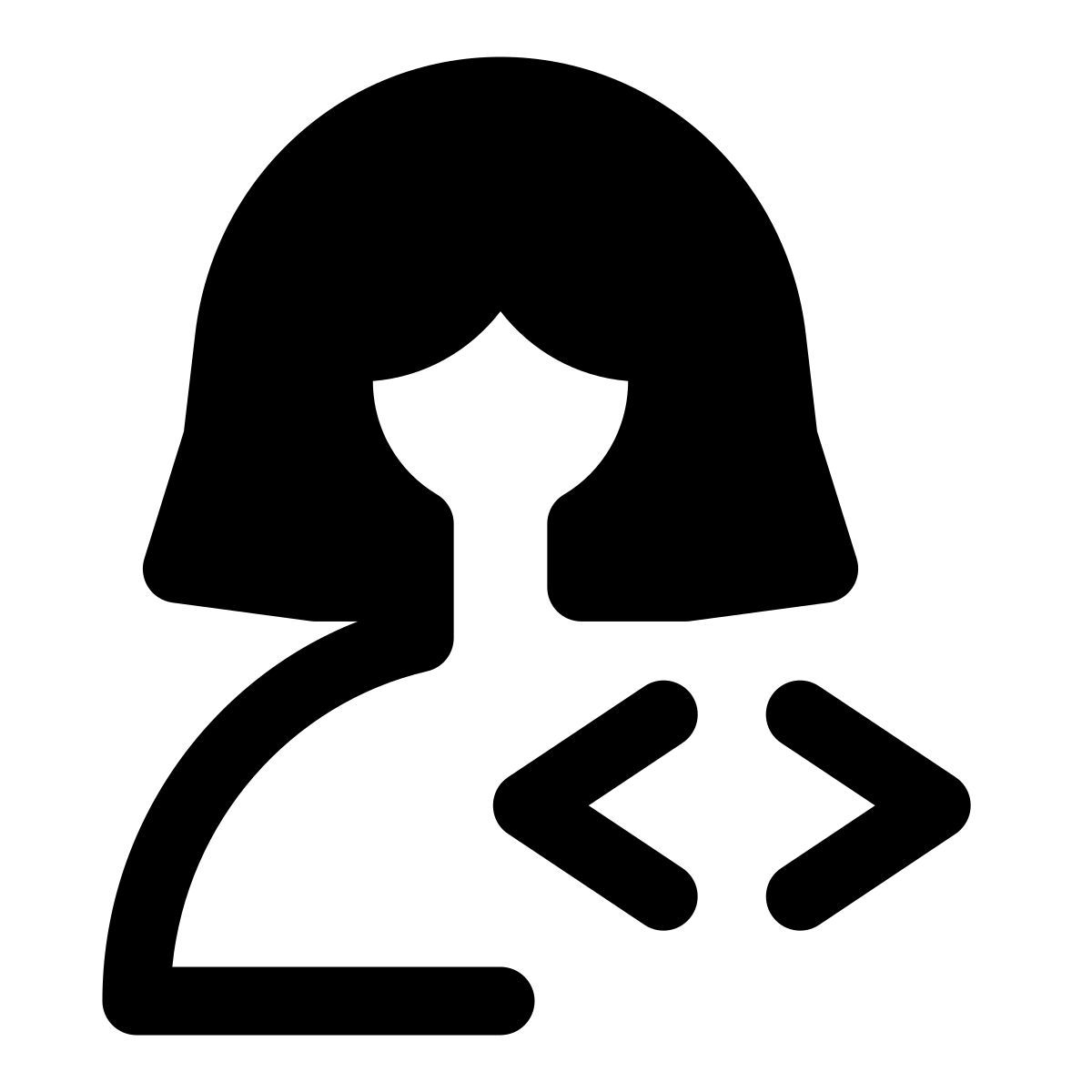 User with a up and down both arrow direction for data transfer layout icon