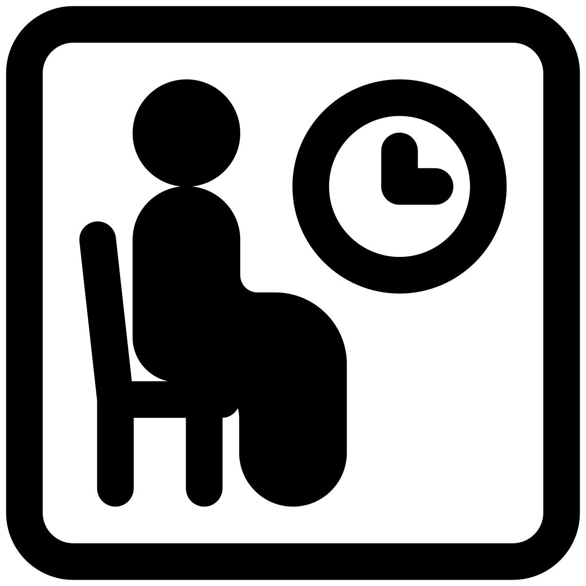 waiting room sign icon