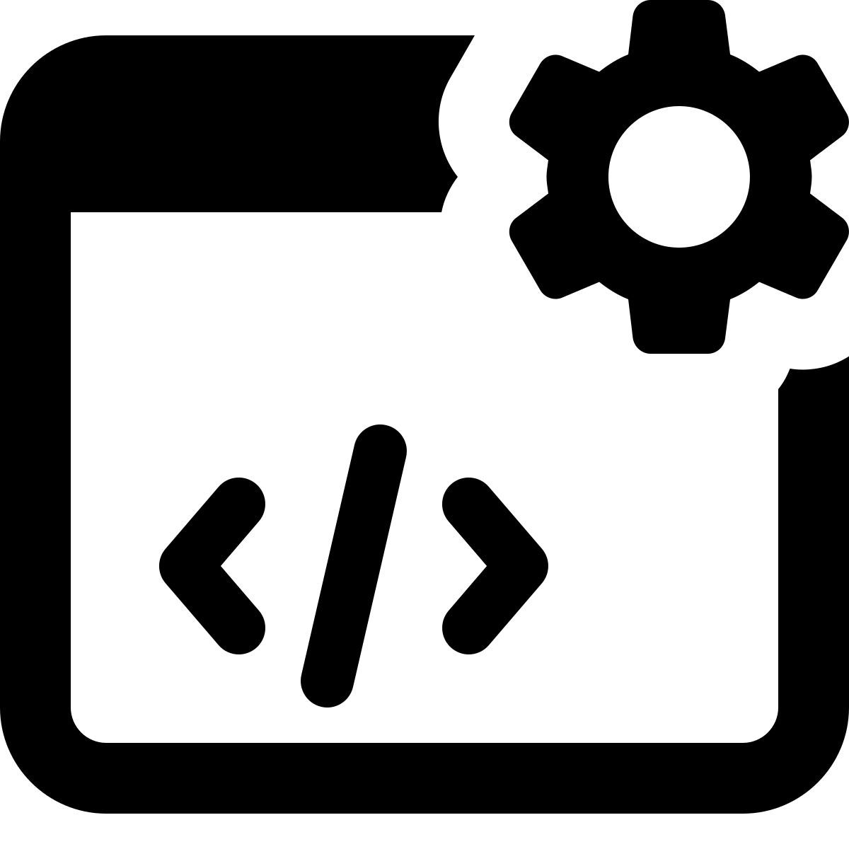 code settings web icon