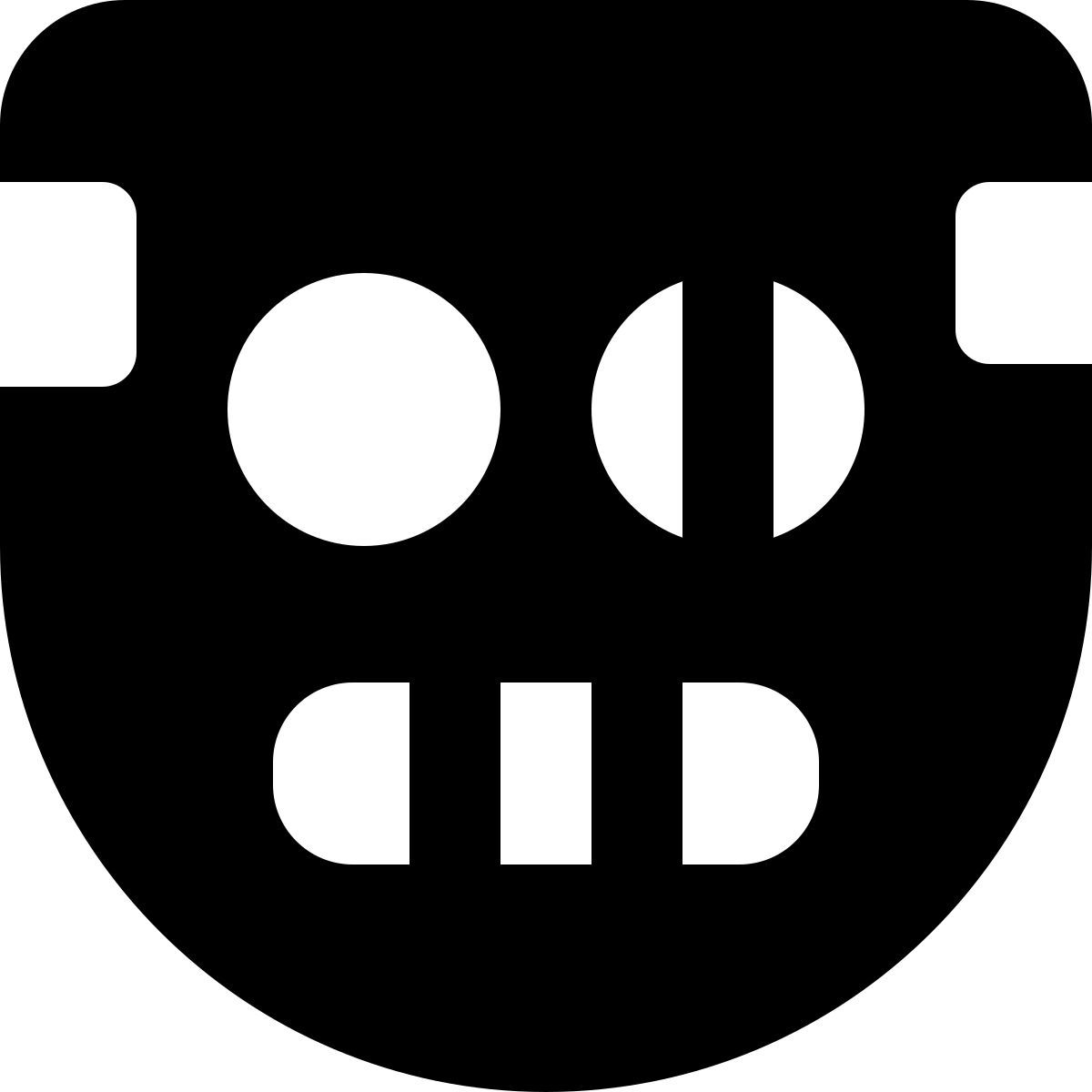 strana maschera da robot icon
