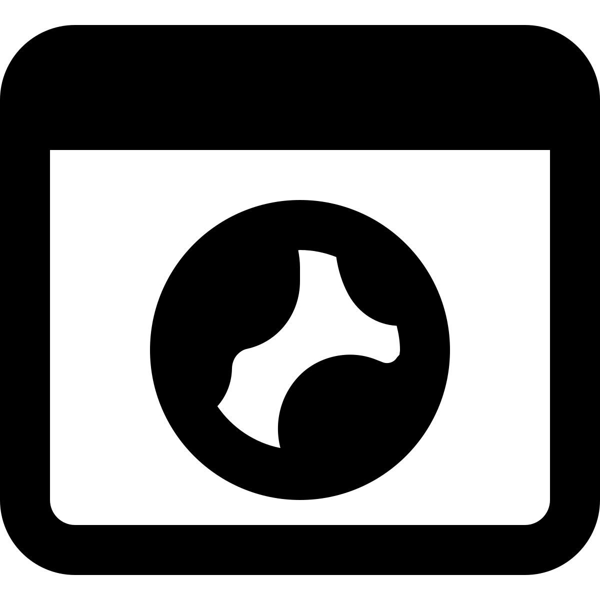 worldwide web browser portal isolated on a white background icon