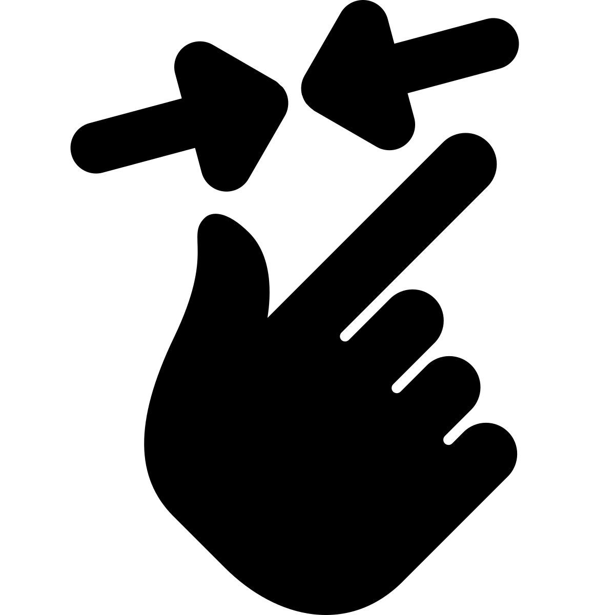 zoom out gesture icon