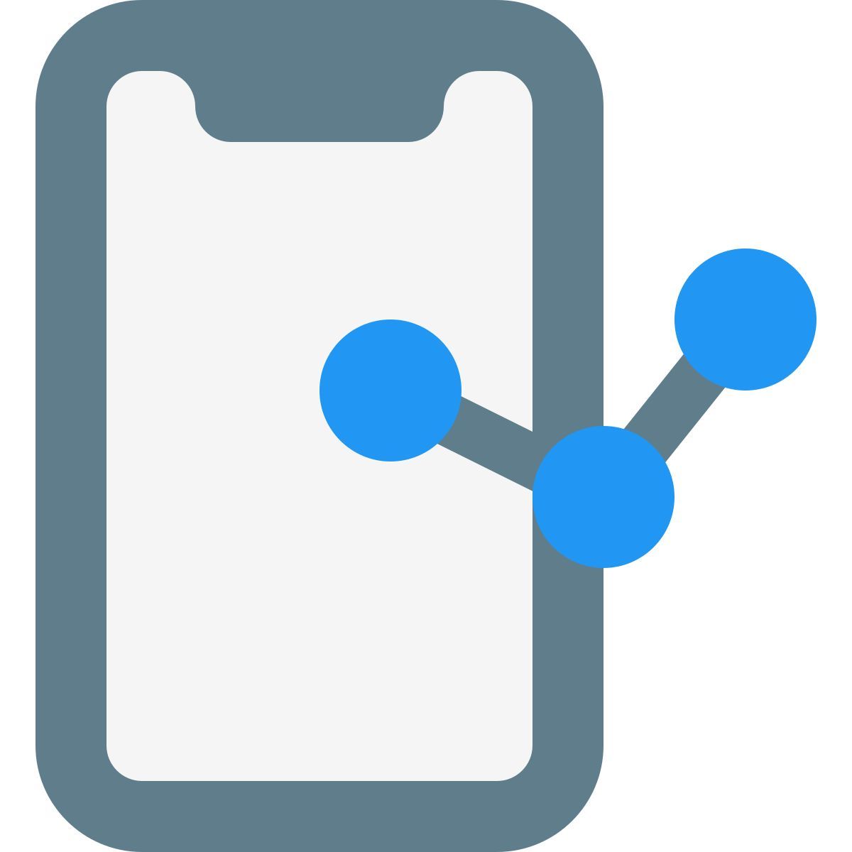 infographies sur smartphone icon