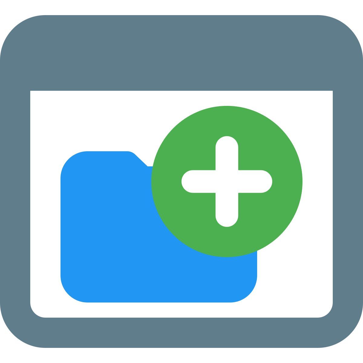 onglet ajouter un dossier icon