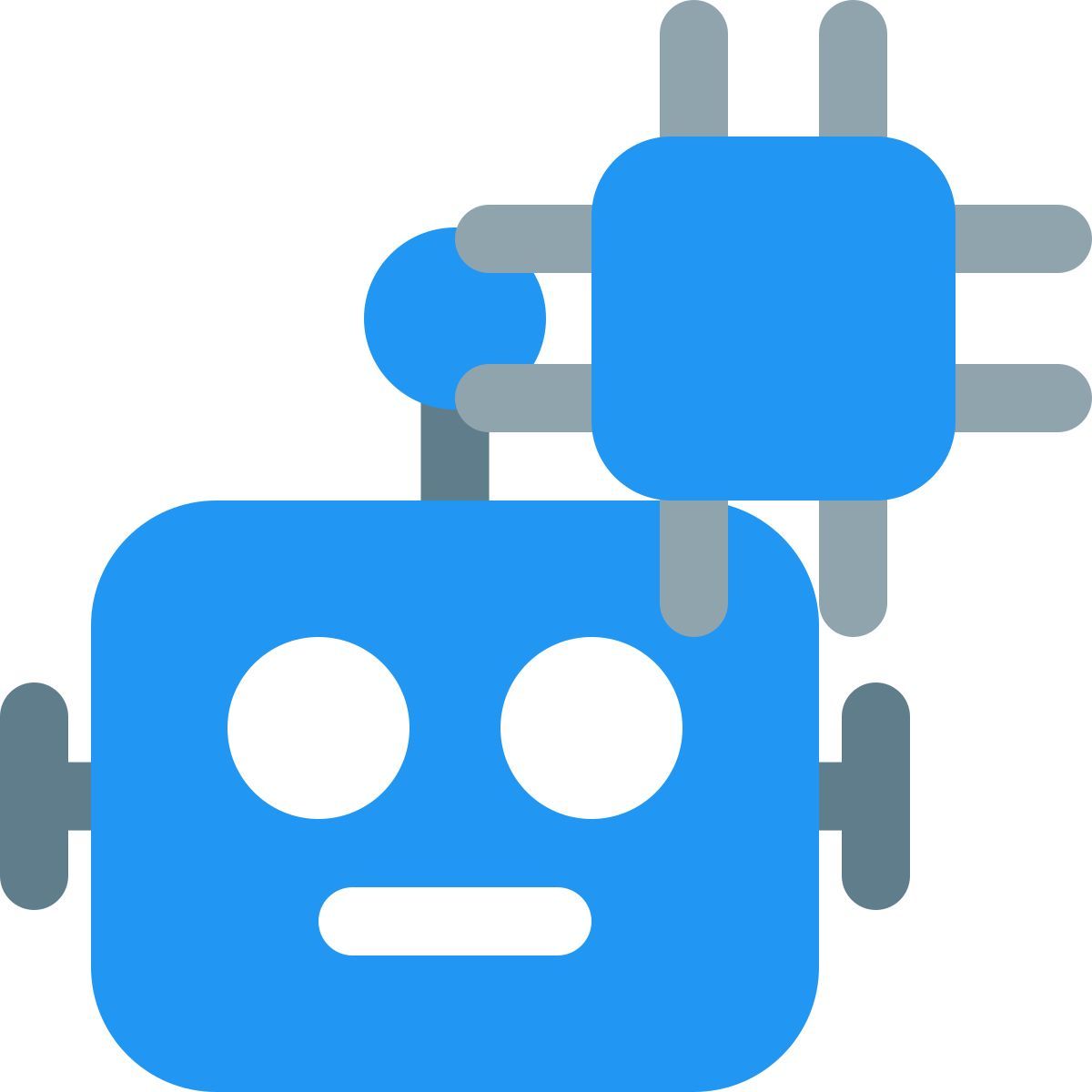 microprocessor robot icon