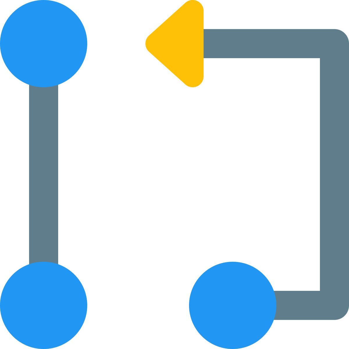 diagramma dell'algoritmo esterno da un nodo a un altro nodo percorso di sviluppo colore tal revivo icon