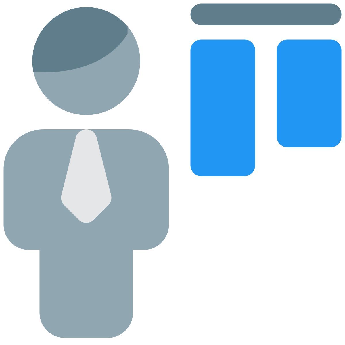 alignment at top of a word document for an businessman to adjust icon