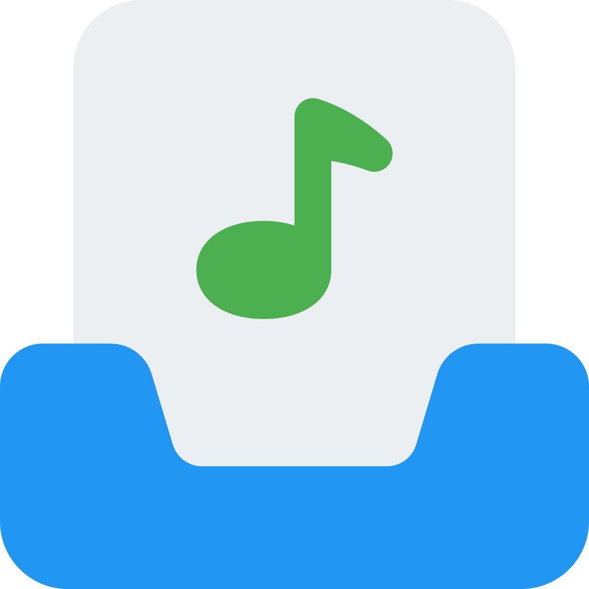 오디오 파일 받은 편지함 첨부 icon