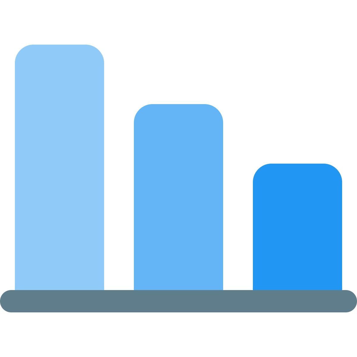 gráfico decreciente icon