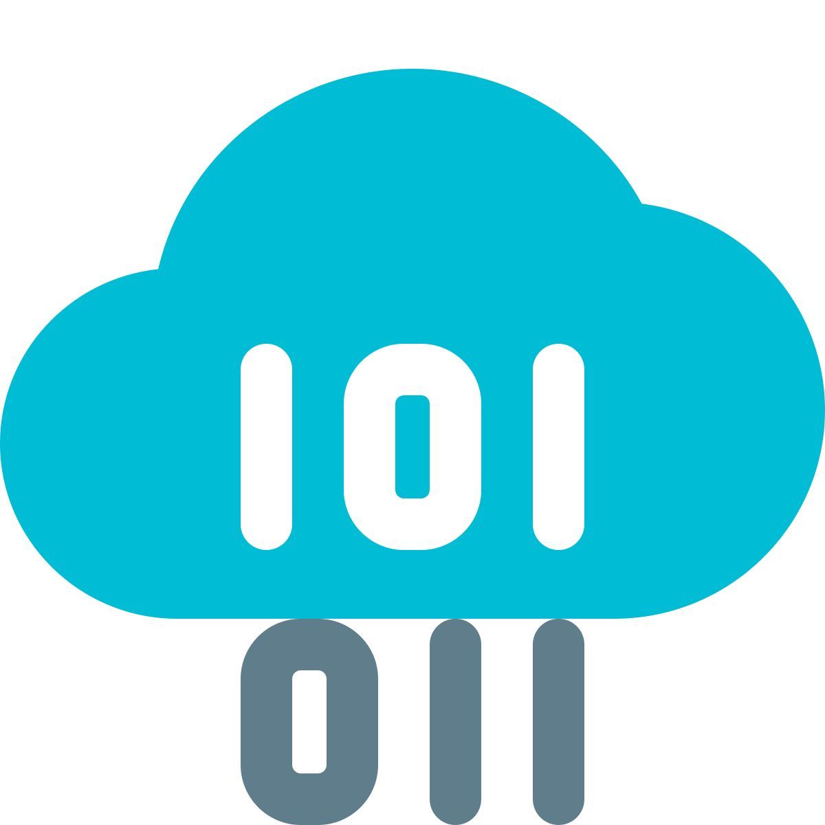 código binário em nuvem icon