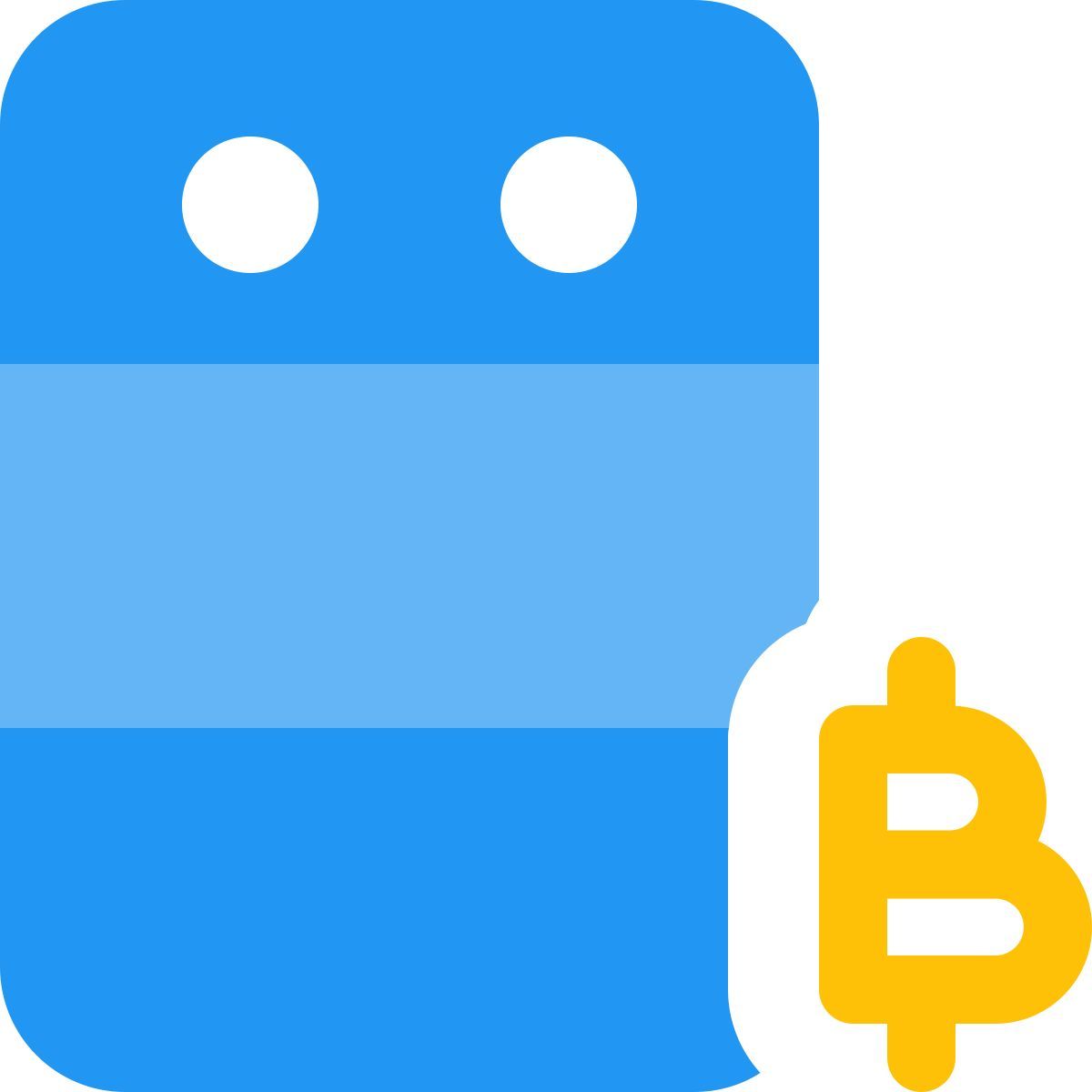 externe bitcoin crypto monnaie blockchain server isolé sur fond blanc base de données couleur tal revivo icon