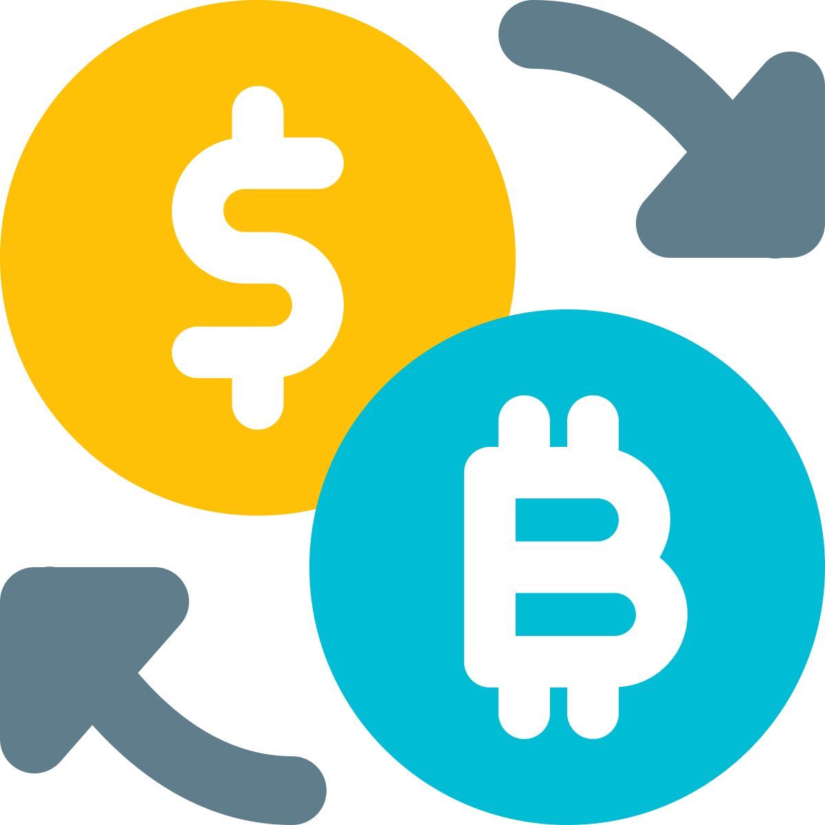 bitcoin dollar exchange icon