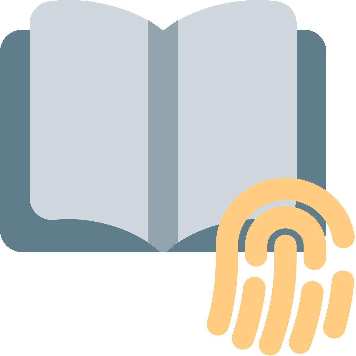 book fingerprint icon