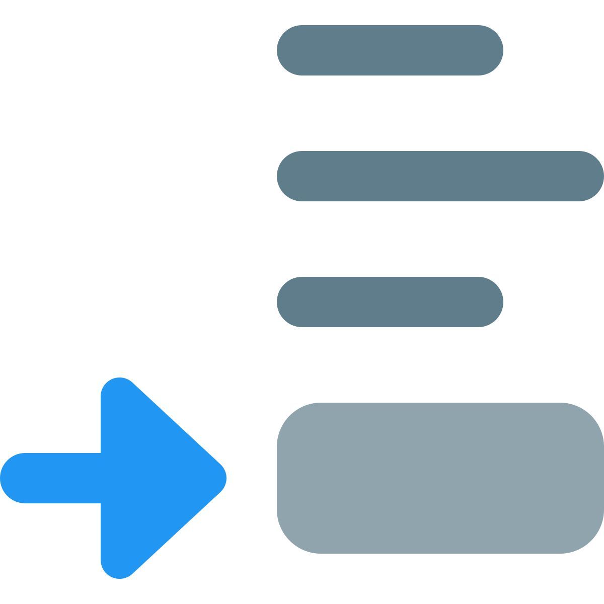 bottom footer text position arrow point right direction text adjust icon