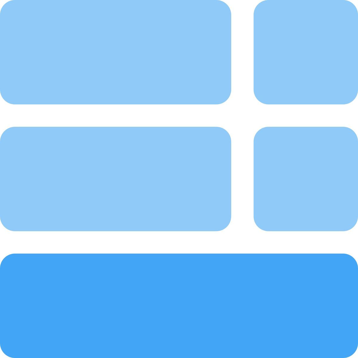 bottom grid layout icon