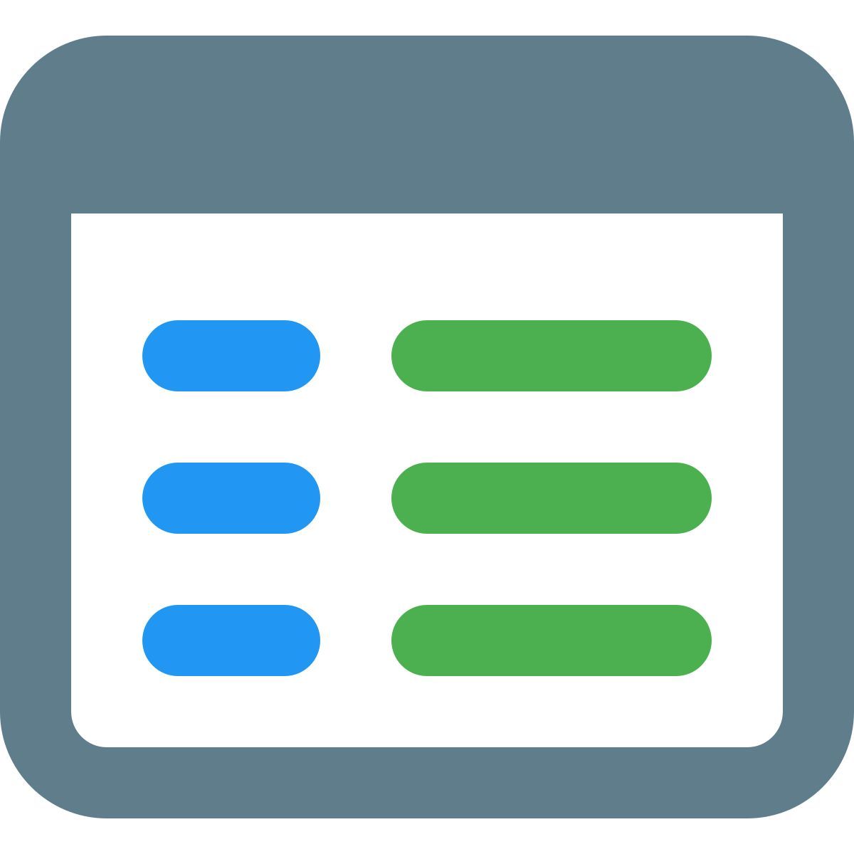 web text menu icon