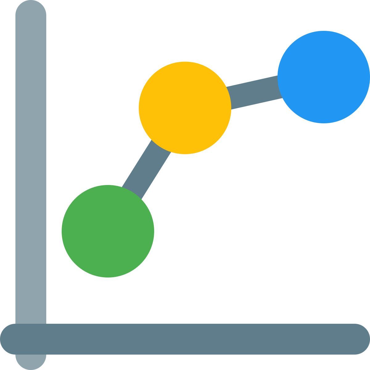 Graphique en pointillés icon