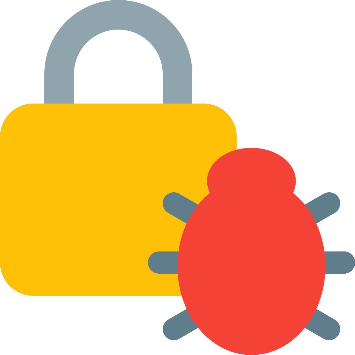 bug externe ou une erreur lors de sécuriser le système avec un verrou security color tal revivo icon