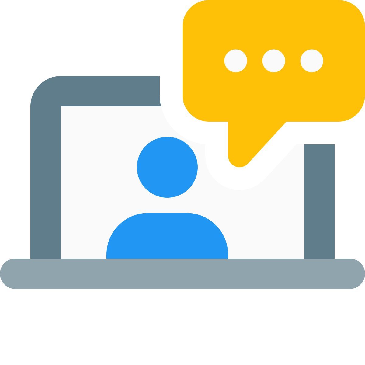 laptop online call icon