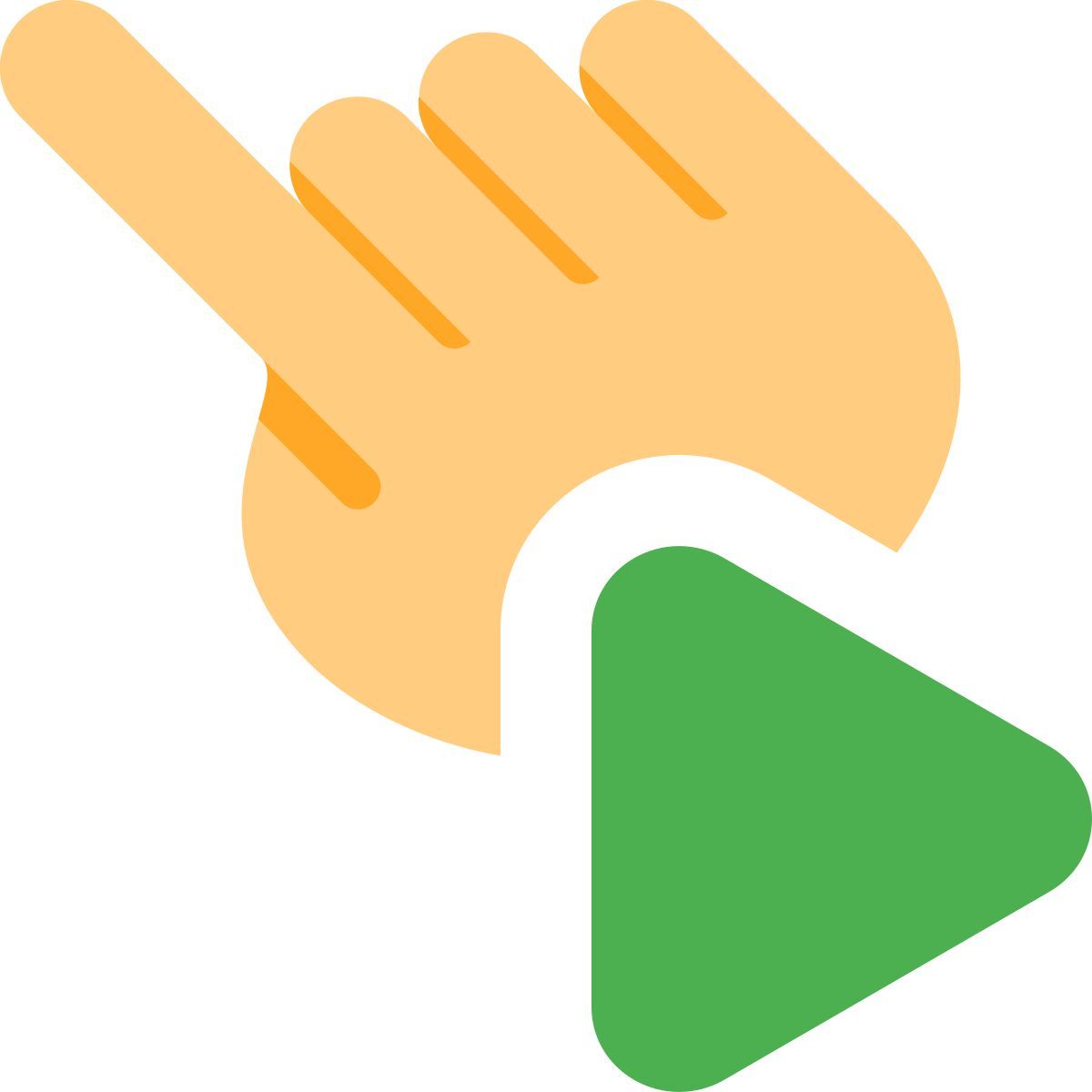tap play button icon