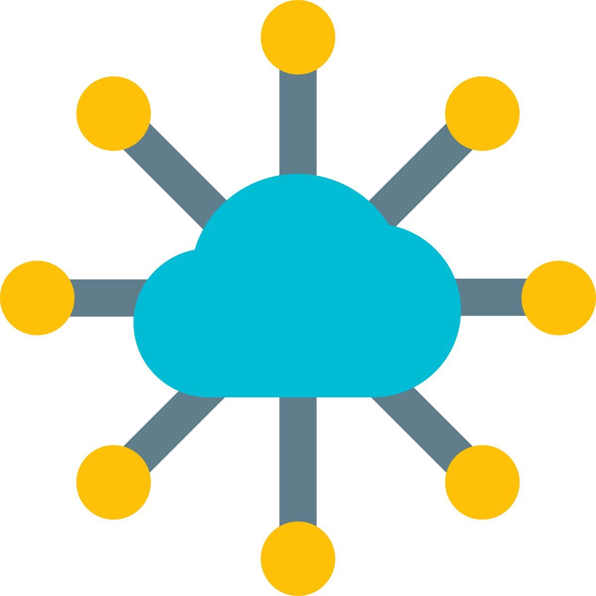 réseau cloud icon
