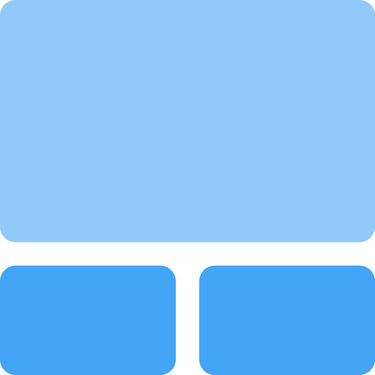 table with bottom partition icon