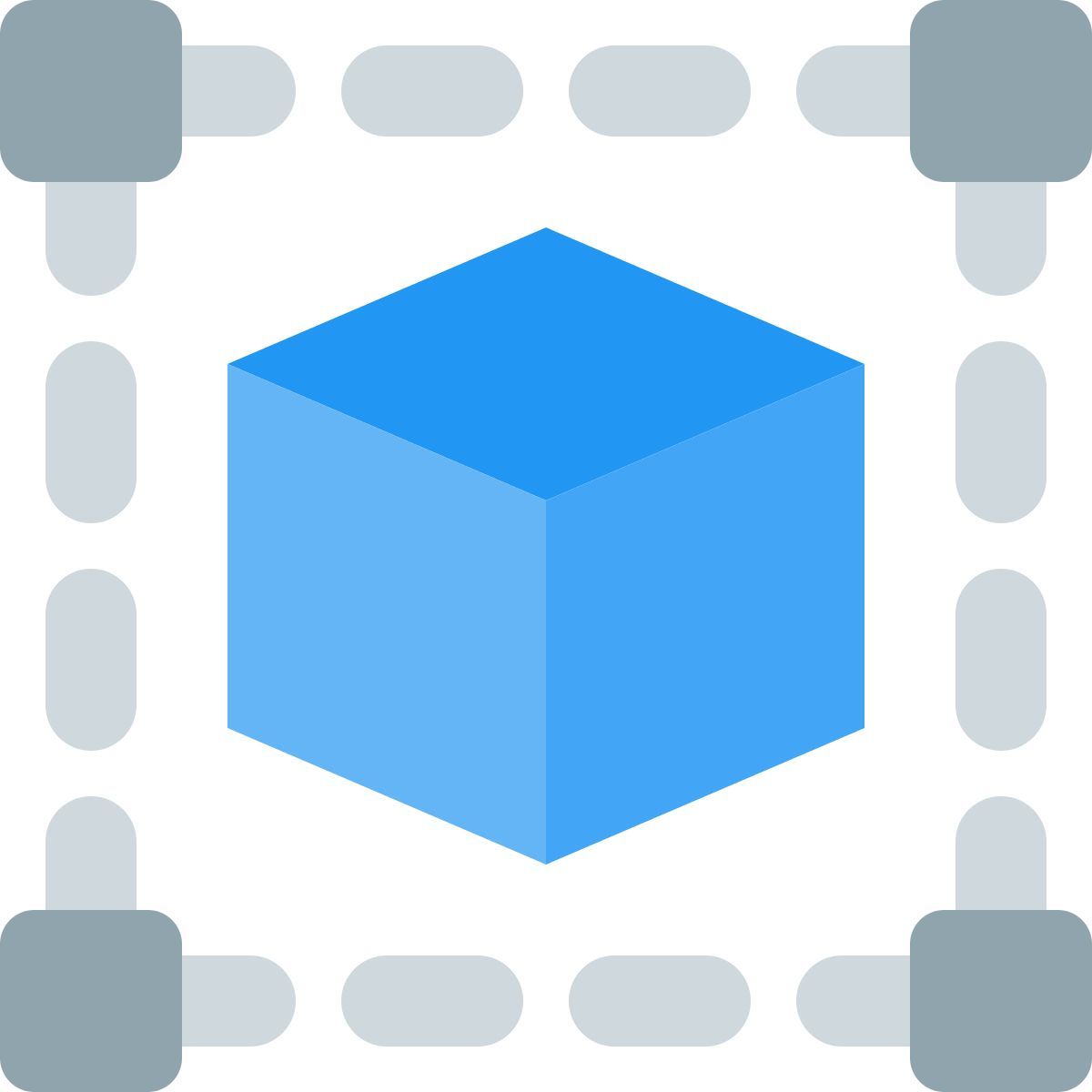 3d cube scanning icon