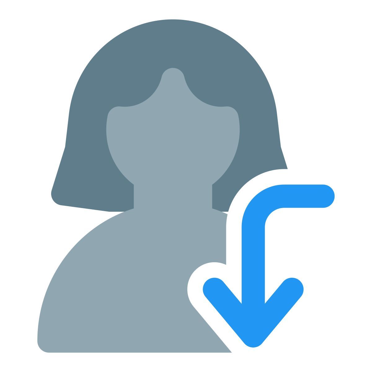 curve download arrow for user profile data download icon