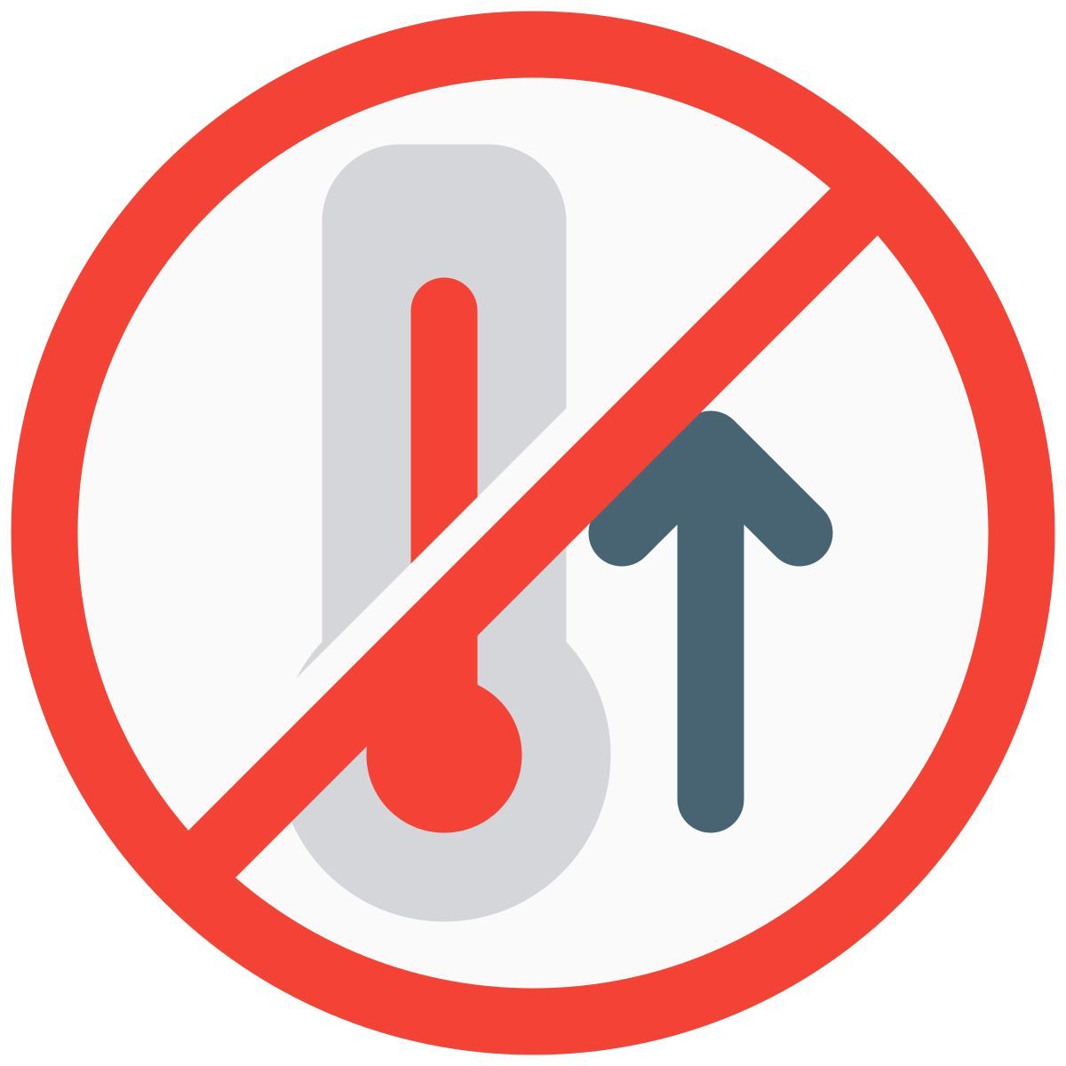 avoid extreme temperatures icon