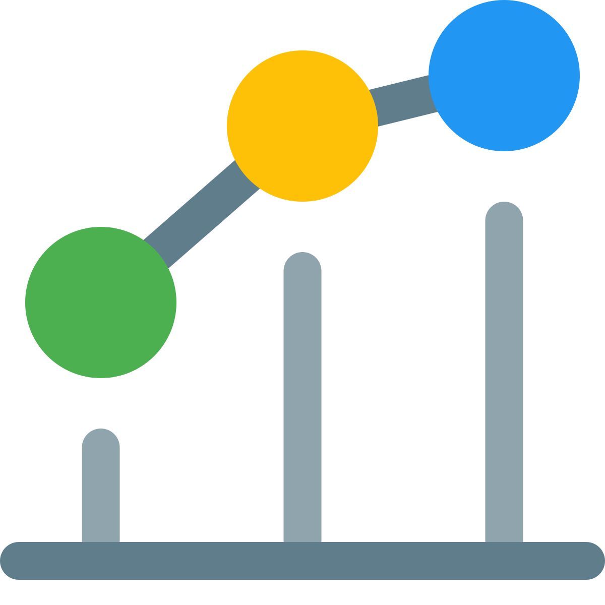 dotted line chart icon