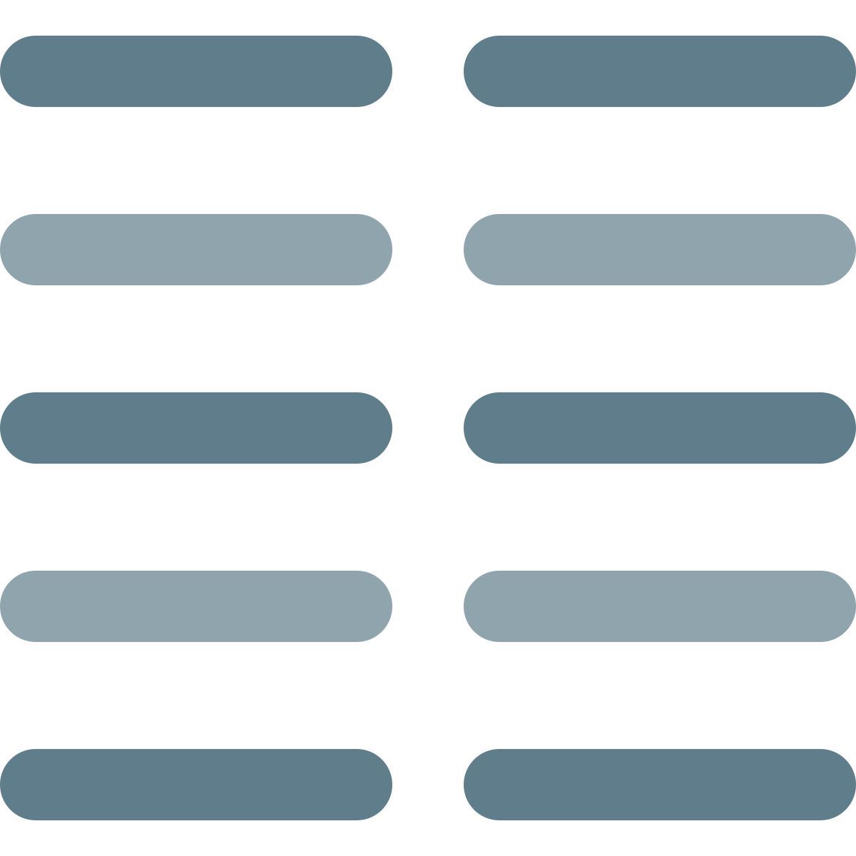 double column rows table document sheet template lines icon