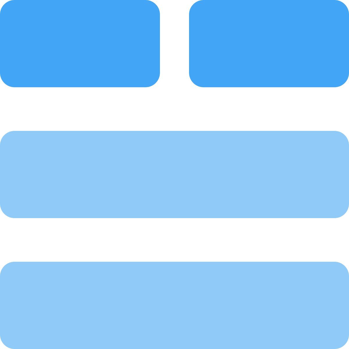 griglia di layout orizzontale icon