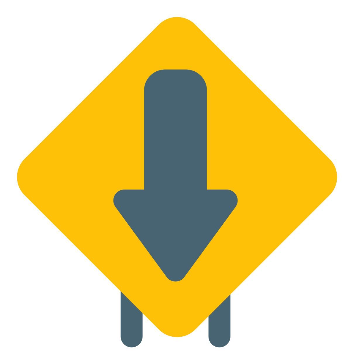 arrow down sign icon