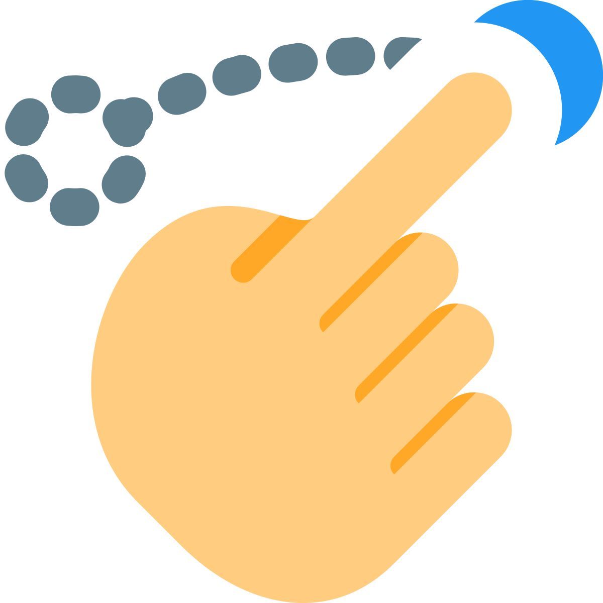 press and slide right icon