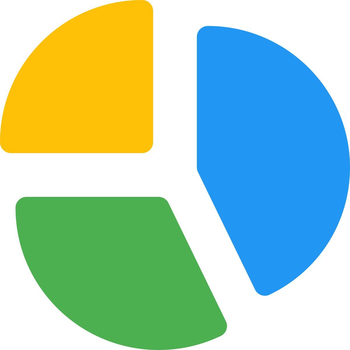 sections du graphique à secteurs icon